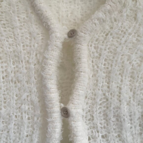 Acne Studios Off White Wool Cardigan - Picture 12 of 13